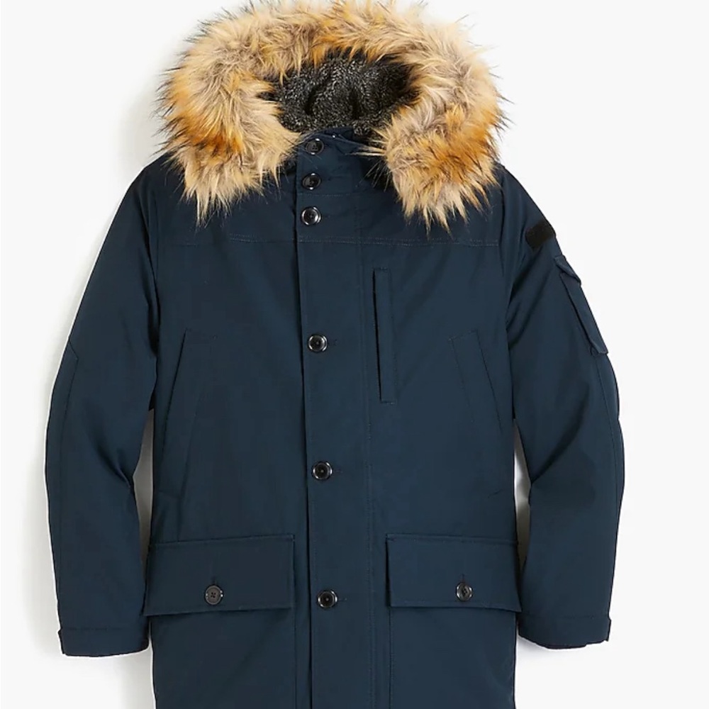 J. Crew Men’s Winter Nordic Down Parka w/ Primaloft - Navy - M Coat Jacket